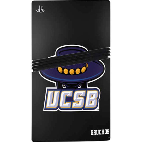 University of California-Santa Barbara UCSB Gauchos Black PS5 Pro Console Skin