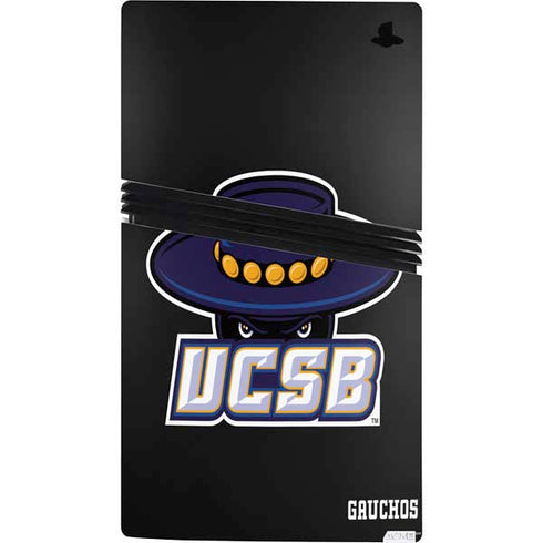 University of California-Santa Barbara UCSB Gauchos Black PS5 Pro Console Skin