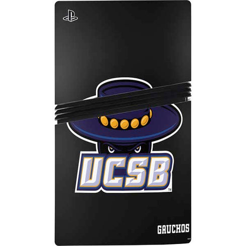 University of California-Santa Barbara UCSB Gauchos Black PS5 Pro Disk Console Skin