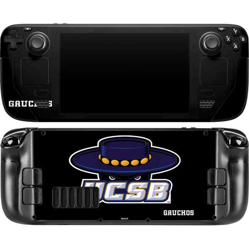 University of California-Santa Barbara UCSB Gauchos Black Steam Deck Handheld Gaming Computer OLED Skin