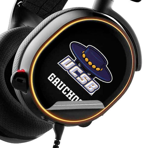 University of California-Santa Barbara UCSB Gauchos Black SteelSeries Arctis 3 Skin