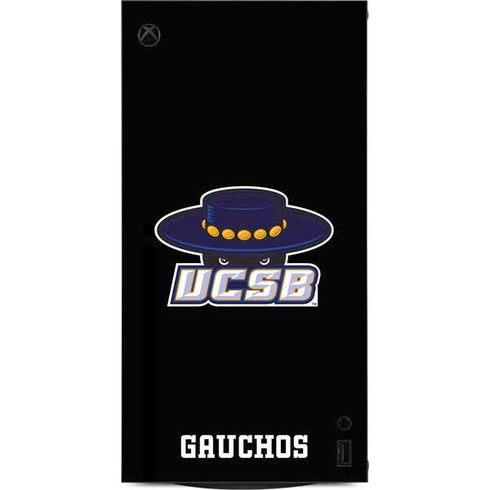 University of California-Santa Barbara UCSB Gauchos Black XBox Series X Digital Edition Console Skin