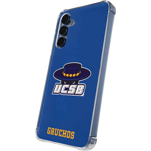 University of California-Santa Barbara UCSB Gauchos Blue Galaxy A35 5G Clear Case