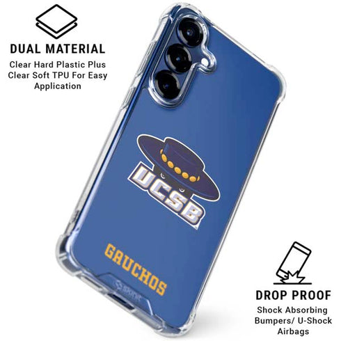 University of California-Santa Barbara UCSB Gauchos Blue Galaxy S25 Clear Case