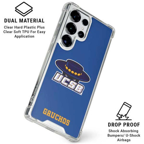 University of California-Santa Barbara UCSB Gauchos Blue Galaxy S25 Ultra Clear Case