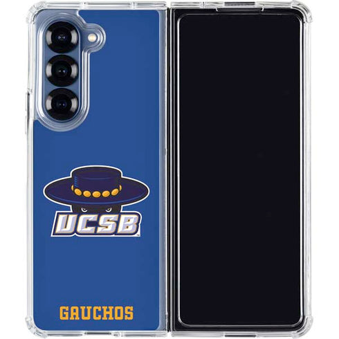 University of California-Santa Barbara UCSB Gauchos Blue Galaxy Z Fold6 Clear Case