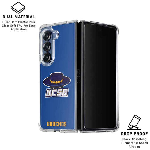 University of California-Santa Barbara UCSB Gauchos Blue Galaxy Z Fold7 Clear Case