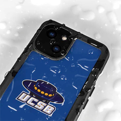 University of California-Santa Barbara UCSB Gauchos Blue iPhone 15 Plus Waterproof Case