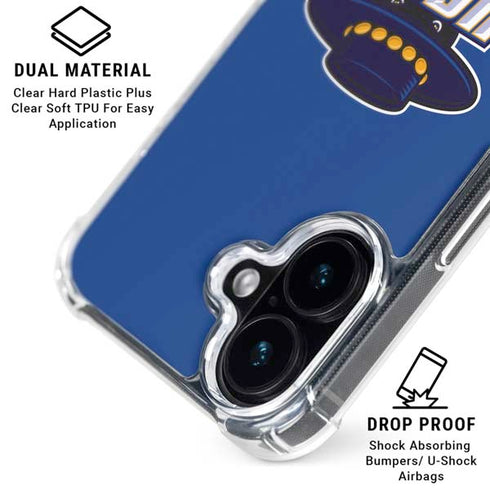 University of California-Santa Barbara UCSB Gauchos Blue iPhone 16 Clear Case