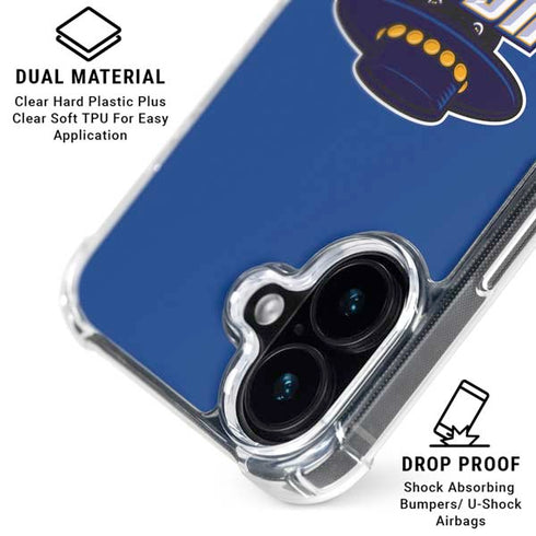 University of California-Santa Barbara UCSB Gauchos Blue iPhone 16 Plus Clear Case