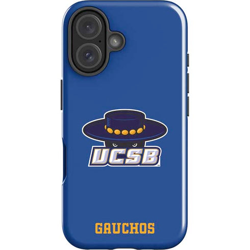 University of California-Santa Barbara UCSB Gauchos Blue iPhone 16 Plus Impact Case