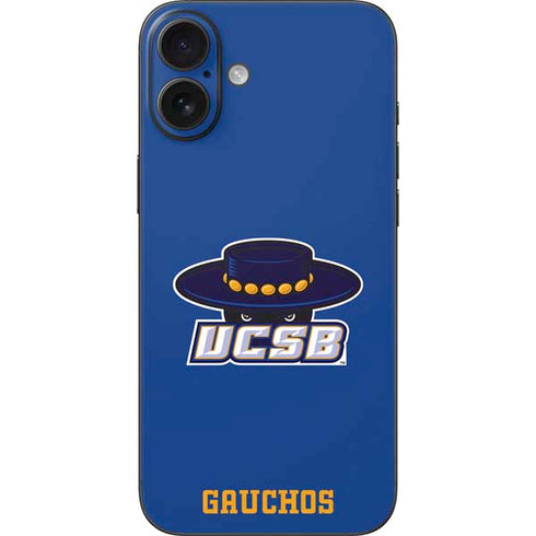 University of California-Santa Barbara UCSB Gauchos Blue iPhone 16 Plus Skin