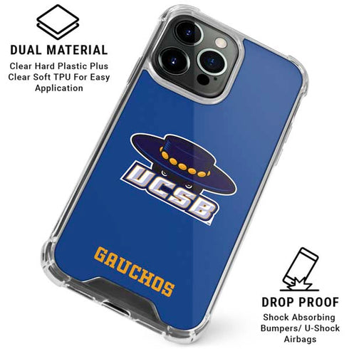 University of California-Santa Barbara UCSB Gauchos Blue iPhone 16 Pro Clear Case