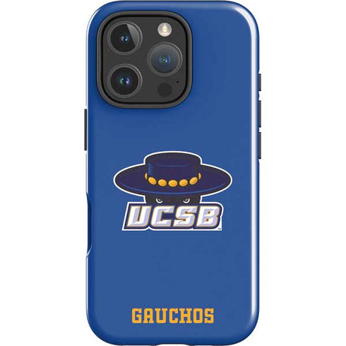 University of California-Santa Barbara UCSB Gauchos Blue iPhone 16 Pro Max Impact Case