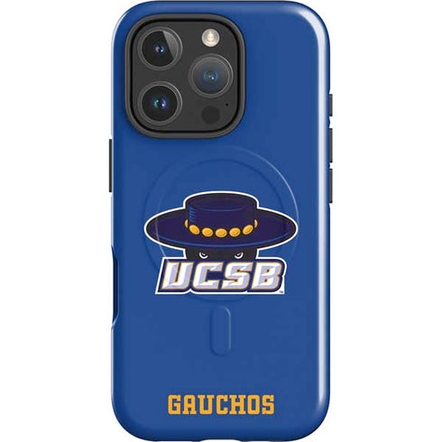 University of California-Santa Barbara UCSB Gauchos Blue iPhone 16 Pro Max Magsafe Impact Case
