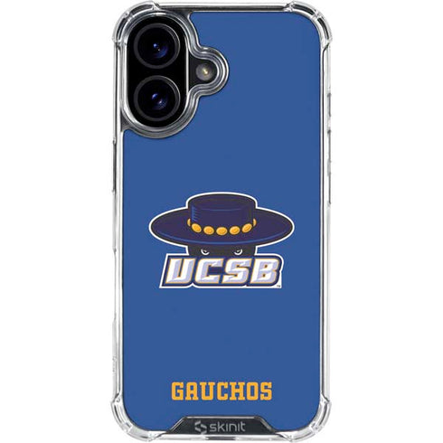 University of California-Santa Barbara UCSB Gauchos Blue iPhone 17 Clear Case