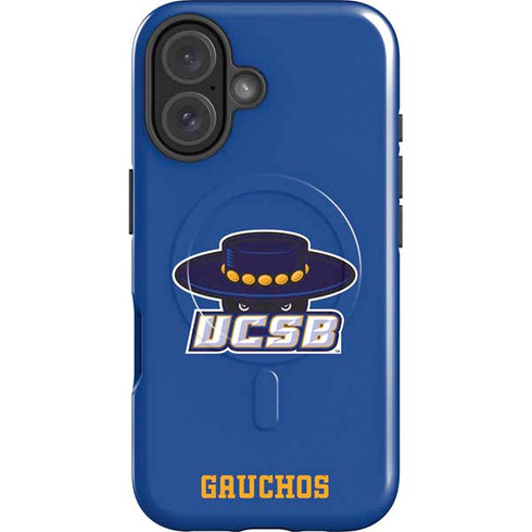 University of California-Santa Barbara UCSB Gauchos Blue iPhone 17 Magsafe Impact Case