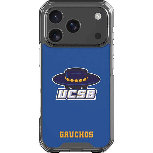 University of California-Santa Barbara UCSB Gauchos Blue iPhone 17 Pro Clear Case