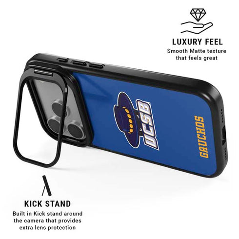 University of California-Santa Barbara UCSB Gauchos Blue iPhone 17 Pro Max Kickstand Case