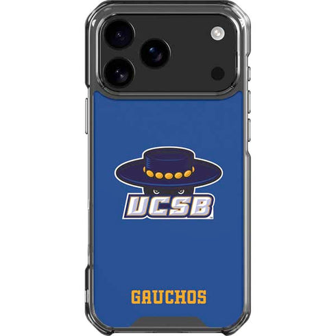 University of California-Santa Barbara UCSB Gauchos Blue iPhone 18 Pro Max Clear Case