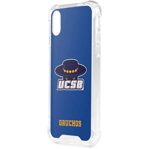 University of California-Santa Barbara UCSB Gauchos Blue iPhone XS Clear Case