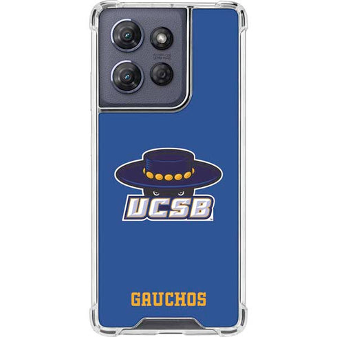 University of California-Santa Barbara UCSB Gauchos Blue Moto G 5G (2025) Clear Case