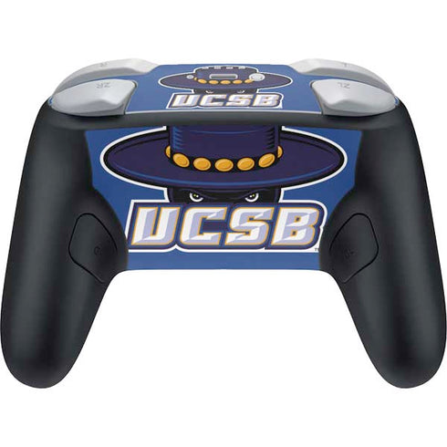 University of California-Santa Barbara UCSB Gauchos Blue Nintendo Switch 2 (2025) Pro Controller Skin