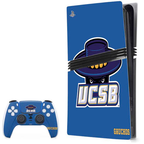 University of California-Santa Barbara UCSB Gauchos Blue PS5 Pro Bundle Skin