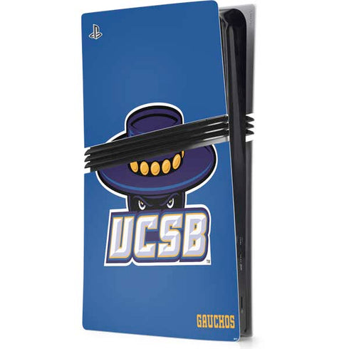 University of California-Santa Barbara UCSB Gauchos Blue PS5 Pro Console Skin