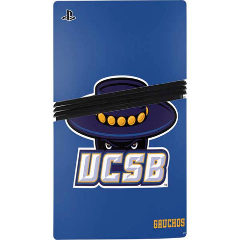 University of California-Santa Barbara UCSB Gauchos Blue PS5 Pro Disk Bundle Skin