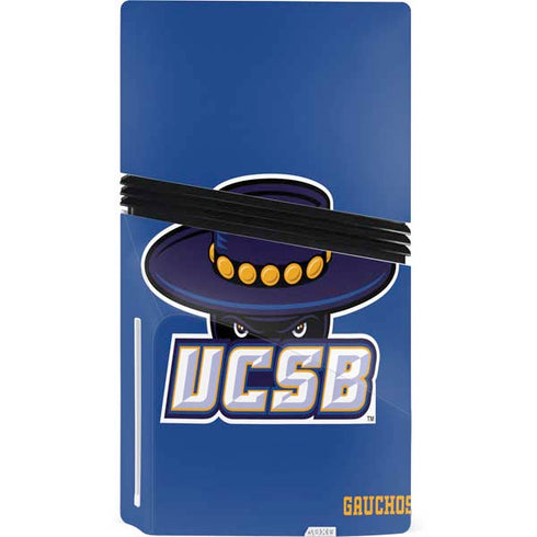University of California-Santa Barbara UCSB Gauchos Blue PS5 Pro Disk Console Skin