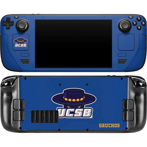 University of California-Santa Barbara UCSB Gauchos Blue Steam Deck Handheld Gaming Computer OLED Skin