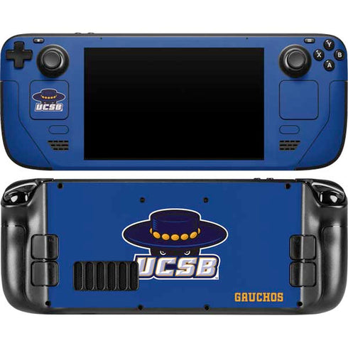 University of California-Santa Barbara UCSB Gauchos Blue Steam Deck Handheld Gaming Computer Skin