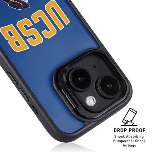 University of California-Santa Barbara UCSB iPhone 15 Plus Kickstand Case