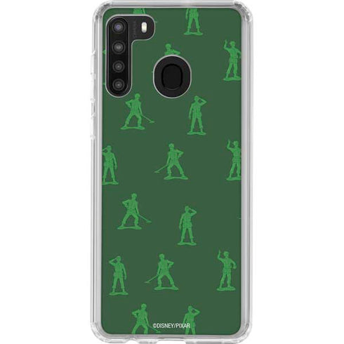 Disney Toy Story Sarge Army Print Galaxy A21 Clear Case