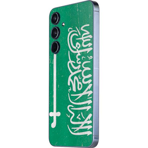 Saudi Arabia Flag Distressed Galaxy A35 5G Skin
