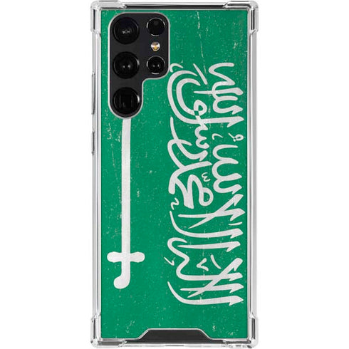 Saudi Arabia Flag Distressed Galaxy S23 Ultra Clear Case