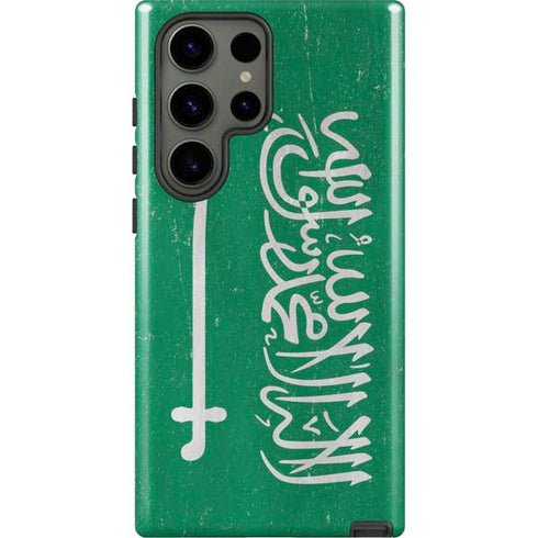 Saudi Arabia Flag Distressed Galaxy S23 Ultra Pro Case