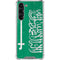 Saudi Arabia Flag Distressed Galaxy S24 FE Clear Case