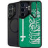 Saudi Arabia Flag Distressed Galaxy S24 FE Kickstand Case