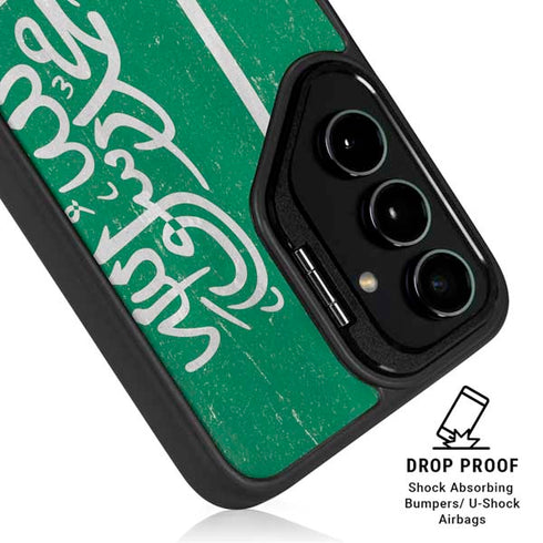 Saudi Arabia Flag Distressed Galaxy S24 Ultra Kickstand Case