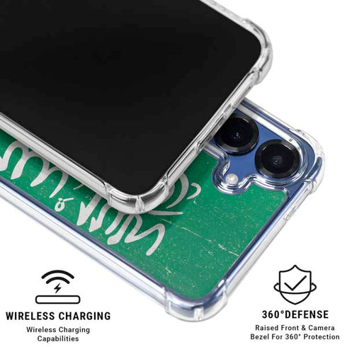 Saudi Arabia Flag Distressed Galaxy S25 Clear Case