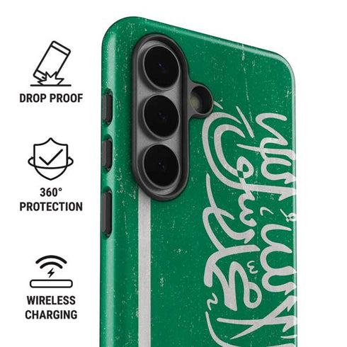 Saudi Arabia Flag Distressed Galaxy S26 Impact Case
