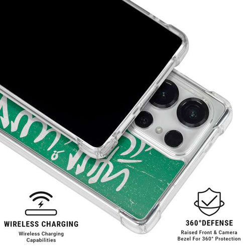 Saudi Arabia Flag Distressed Galaxy S26 Ultra Clear Case