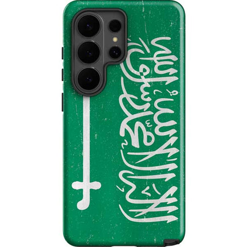Saudi Arabia Flag Distressed Galaxy S26 Ultra Impact Case