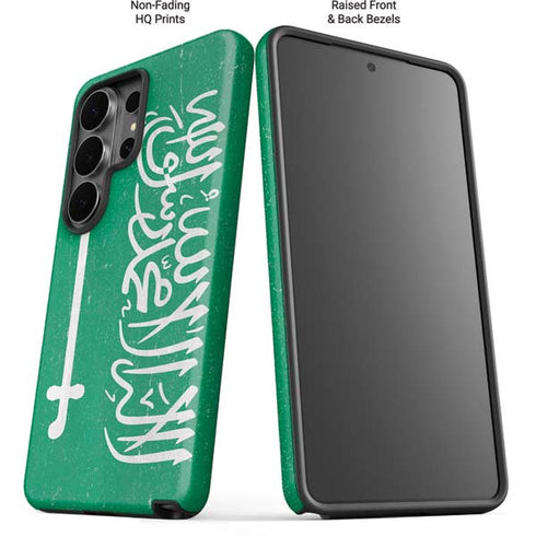 Saudi Arabia Flag Distressed Galaxy S26 Ultra Impact Case