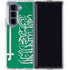 Saudi Arabia Flag Distressed Galaxy Z Fold5 5G Clear Case