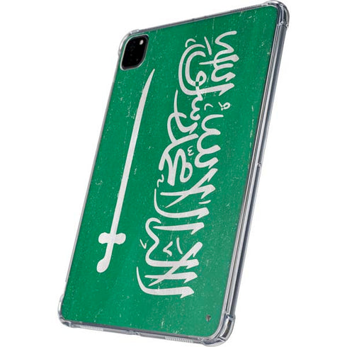 Saudi Arabia Flag Distressed iPad Pro 11in (2024) Clear Case
