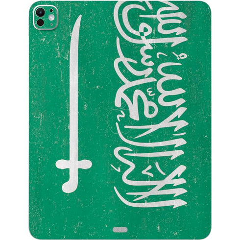 Saudi Arabia Flag Distressed iPad Pro 13in M4 (2024) Skin