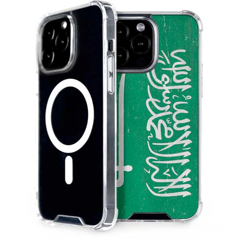 Saudi Arabia Flag Distressed iPhone Cases